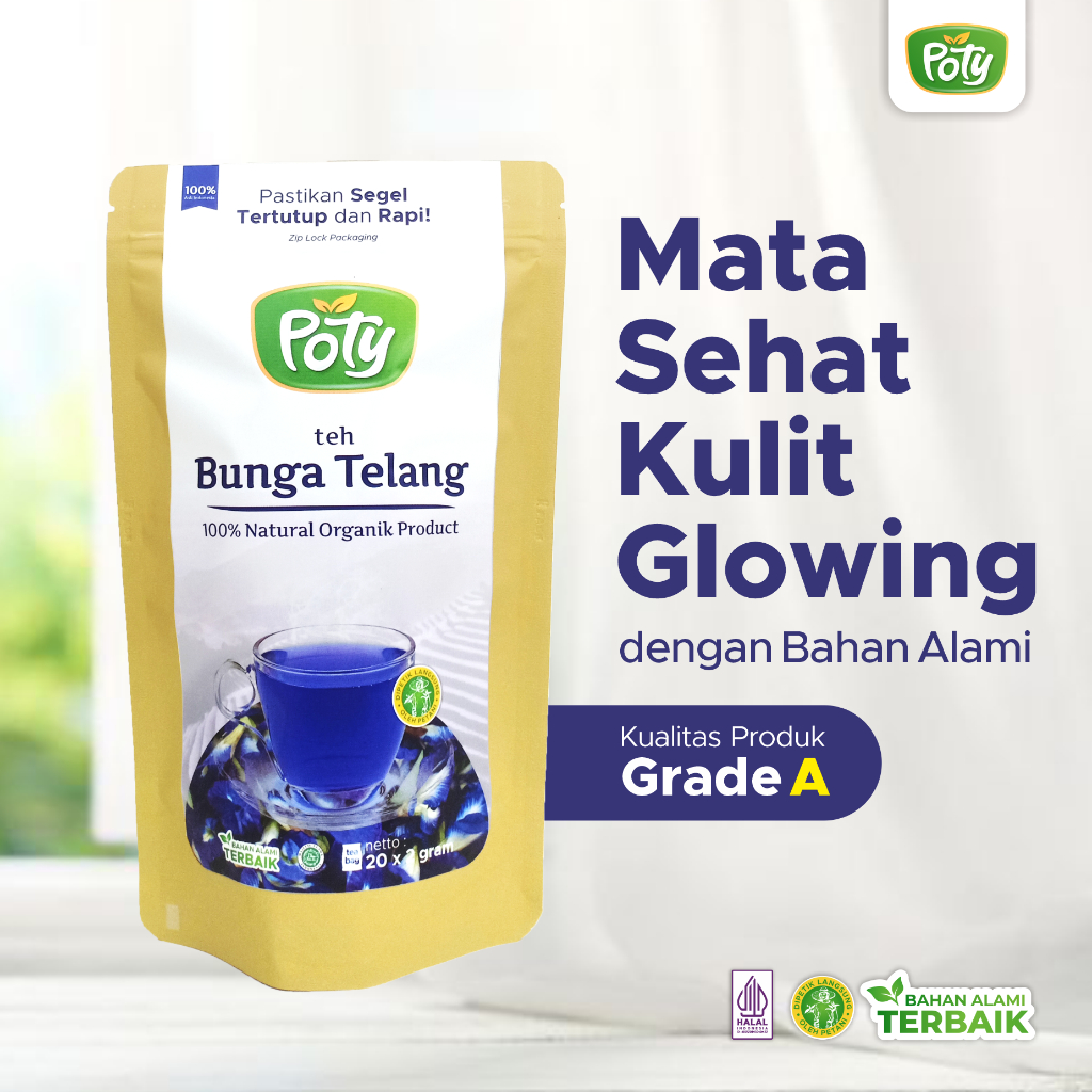 

Bunga Telang Kering Celup Premium Organik Poty