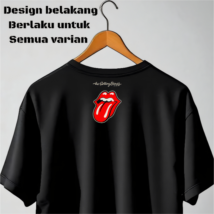 FREE ONGKIR OMERTA BAJU KAOS MUSIK BAND ROLLING STONES - BAJU KAOS PRIA WANITA KAIN KATUN PREMIUM