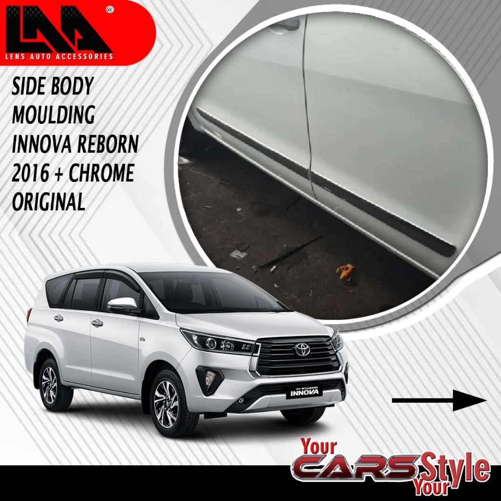 LIST BODY INNOVA REBORN CHROME OEM - LIST PINTU SAMPING INNOVA REBORN CHROME OEM