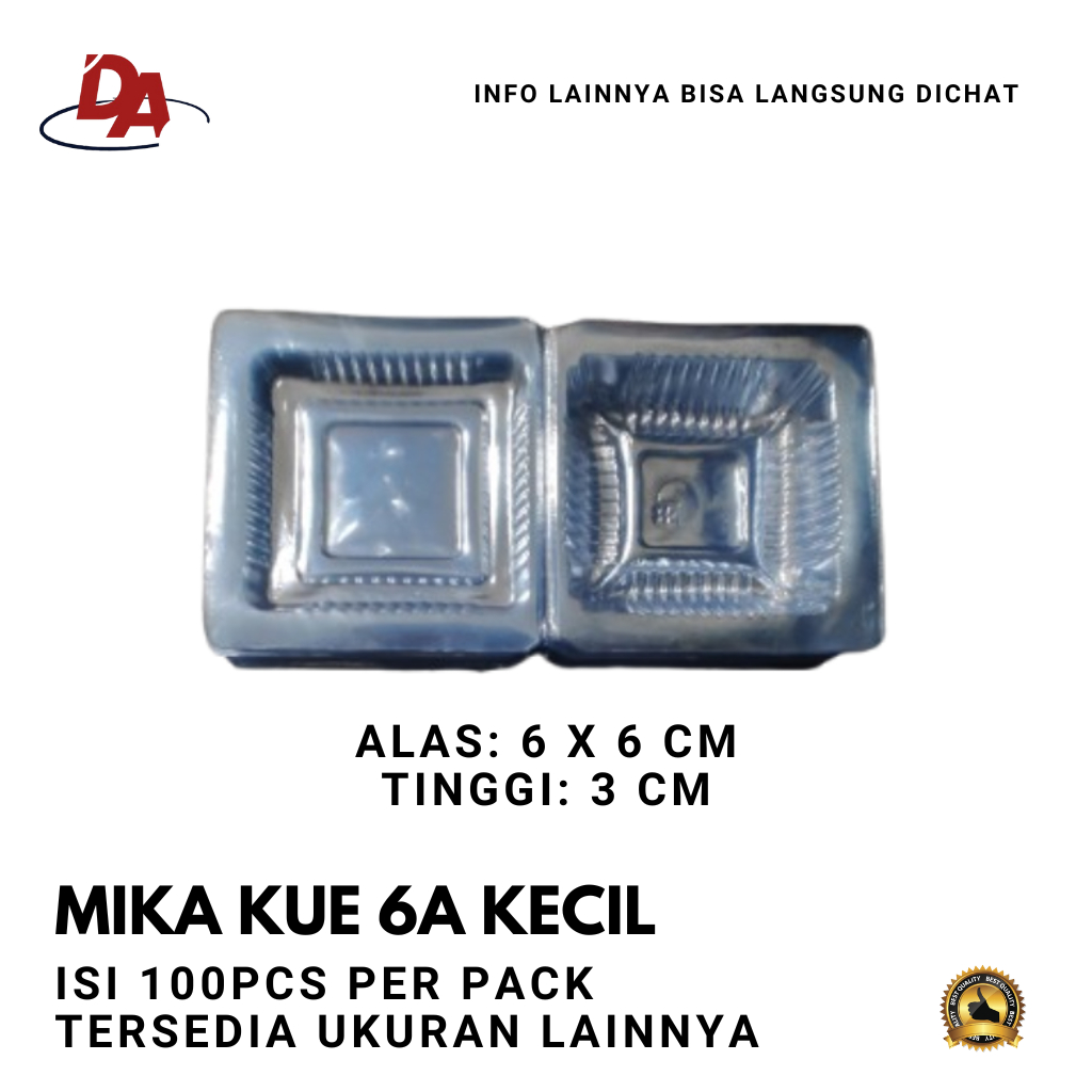 Mika Plastik Kue 6A - Mika 6A- Mika kecil kue klepon jajanan isi 100pcs