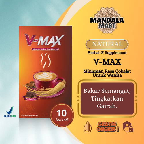 

V max Minuman Instan Rasa Cokelat Khusus Wanita 1 Box 10 Sachet BPOM