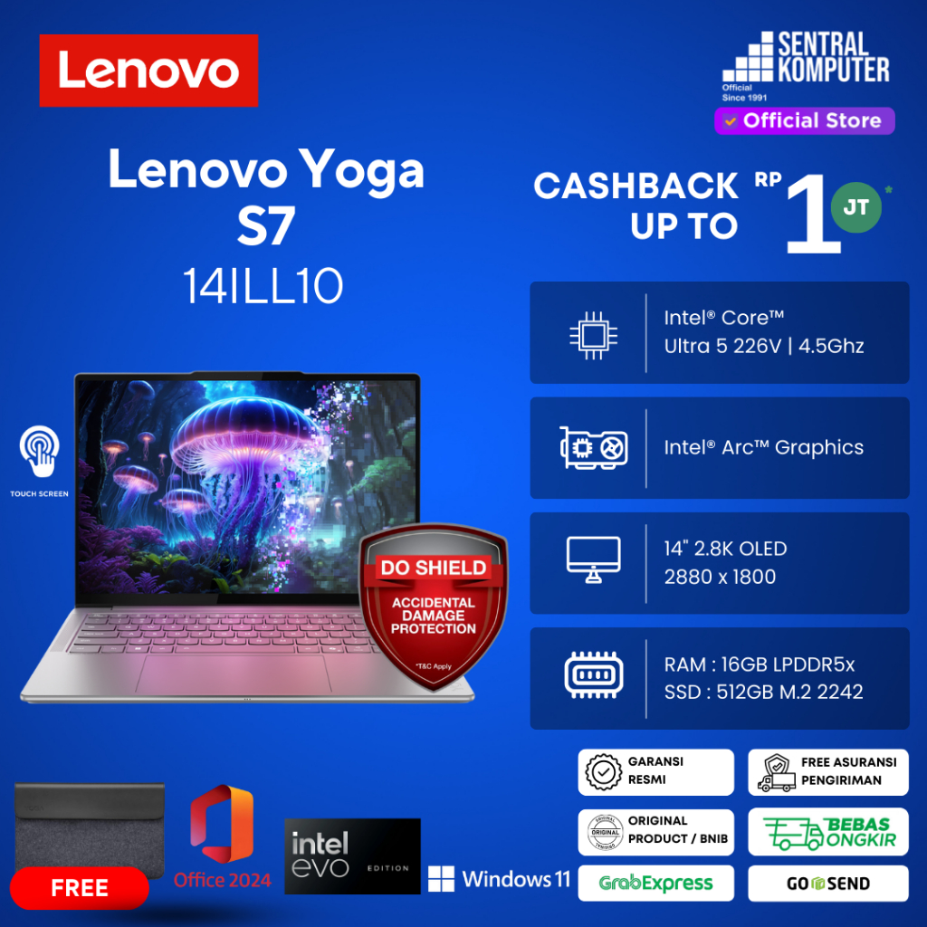 Lenovo Yoga Slim 7i Aura Edition 14ILL10 - Ultra 5 226V Evo 16GB 512GB SSD 14" 2.8K OLED