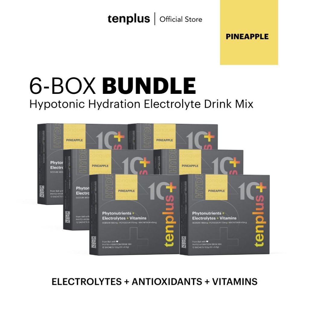 

TENPLUS Hypotonic Electrolyte Drink Mix - Bundling 6 Box Pineapple
