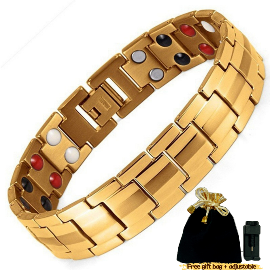 HOT DEALS Gelang magnet kesehatan terapi Jam Tangan Gelang Magnet Kesehatan Terapi hitam gold silver
