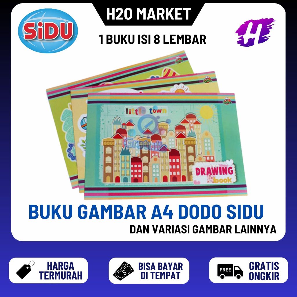 

❤️H2O❤️ Buku Gambar Anak Kecil / Drawing Book A4 DODO SiDU ORIGINAL