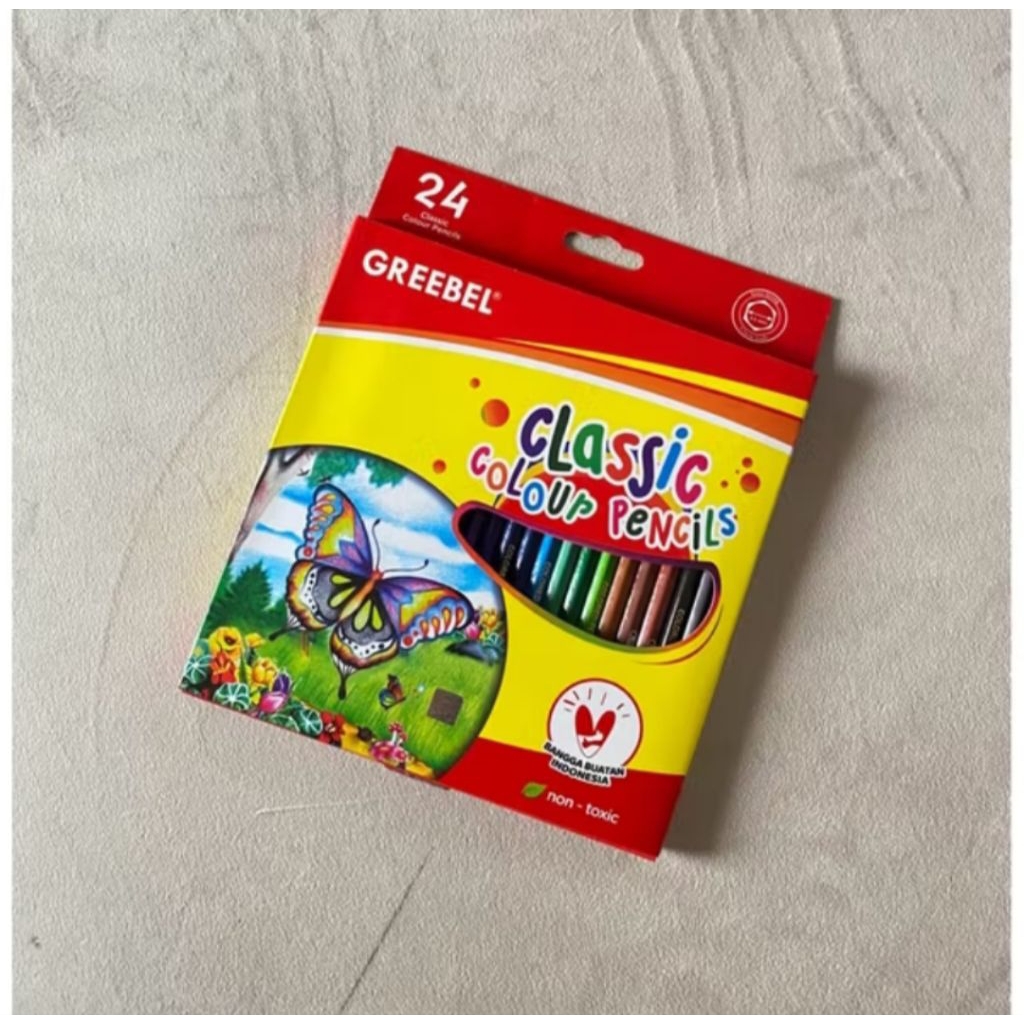 

(PCS) PENSIL 24 WARNA GREEBEL PANJANG