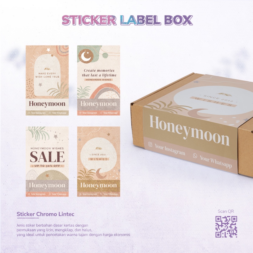 

[65 Pcs] Stiker Segel Box Packaging Custom Desain by Dutamediaprint