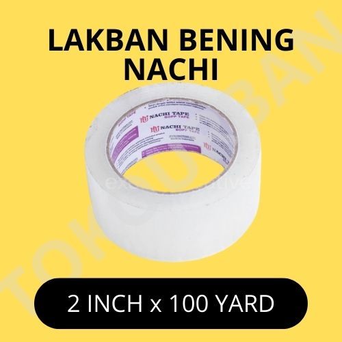 

Lakban Bening 100 Yard Termurah / Lakban Packing / Lakban NACHI Bening 100 Yard Termurah