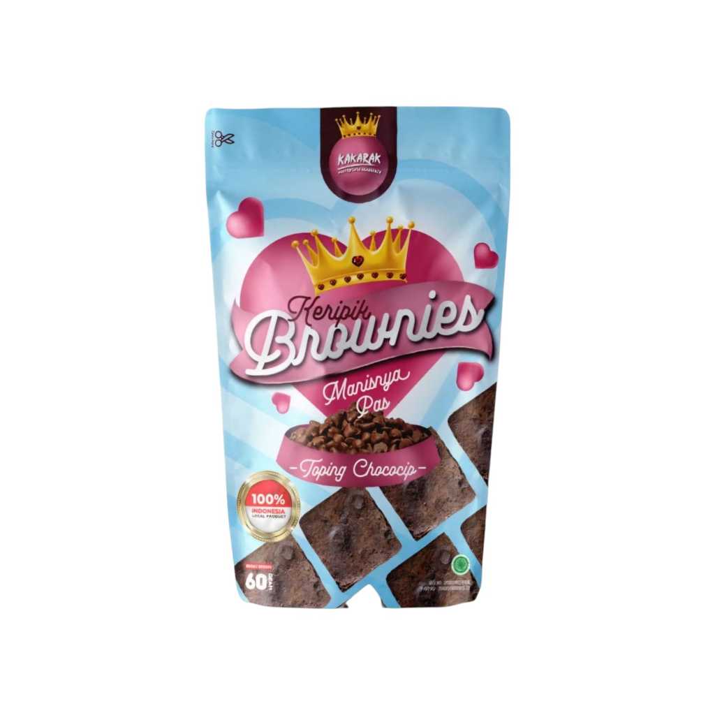 

Kakarak - Keripik Brownies Crispy Topping Chochochip 60gr