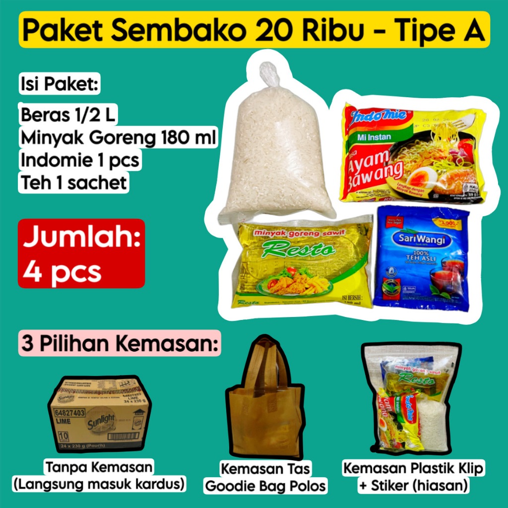 

Paket Sembako Murah 20rb Hemat Ekonomis