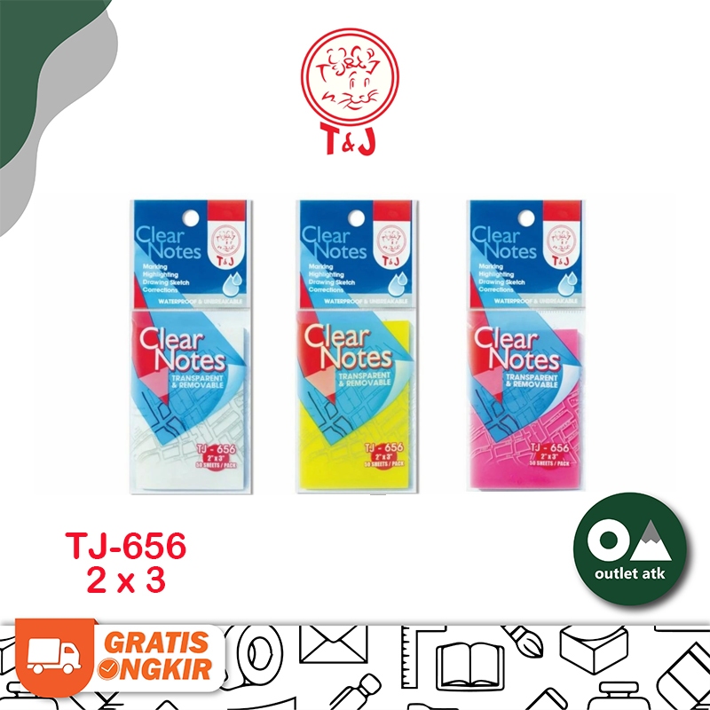 

TJ Clear Notes 2 x 3 TJ-656 Tom & Jerry Sticky Memo Transparent