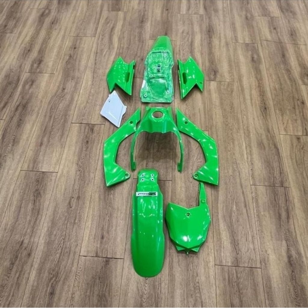 cover body bodi set sayap full set full set klx 140 klx140 hijau original