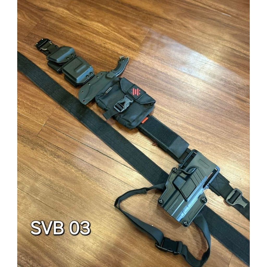 kopel set hitam / kopel set tactical / kopel tni polri