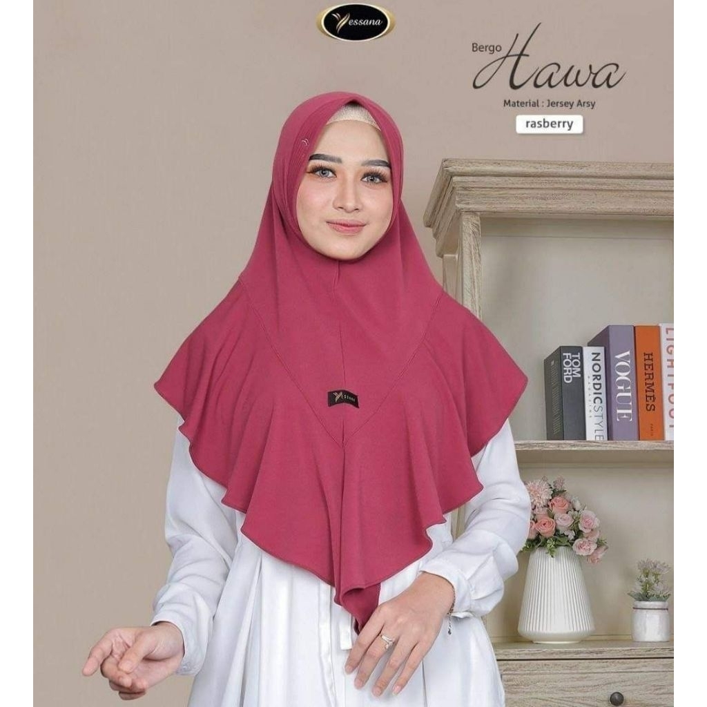 Bergo Hawa ORI by Yessana | Jilbab Instan Aksen Rumbai - Jersey Arsy