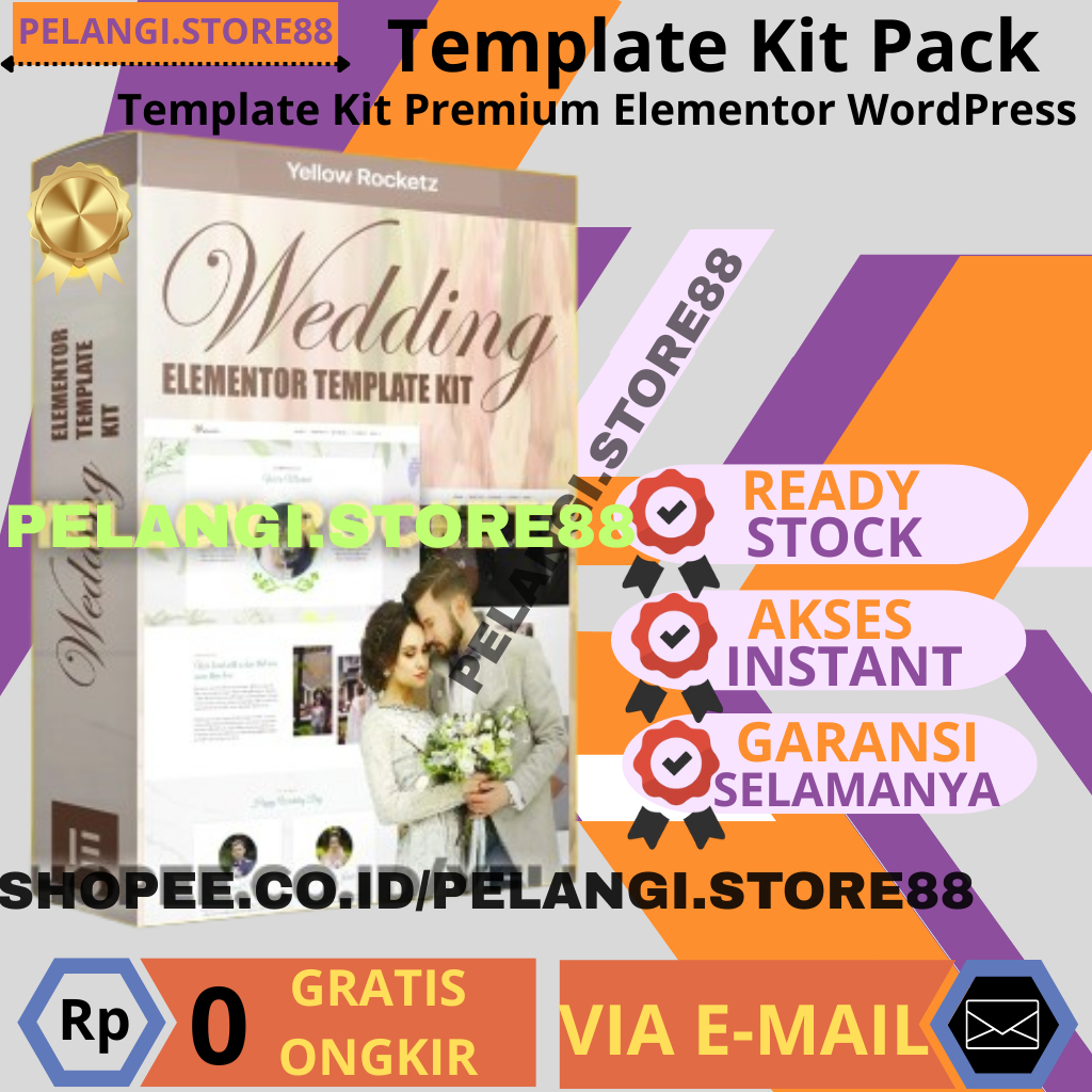 WEDDING Elementor Template Kit - Template Kits Wedding Undangan Pernikahan Wedding Wordpress WP Life