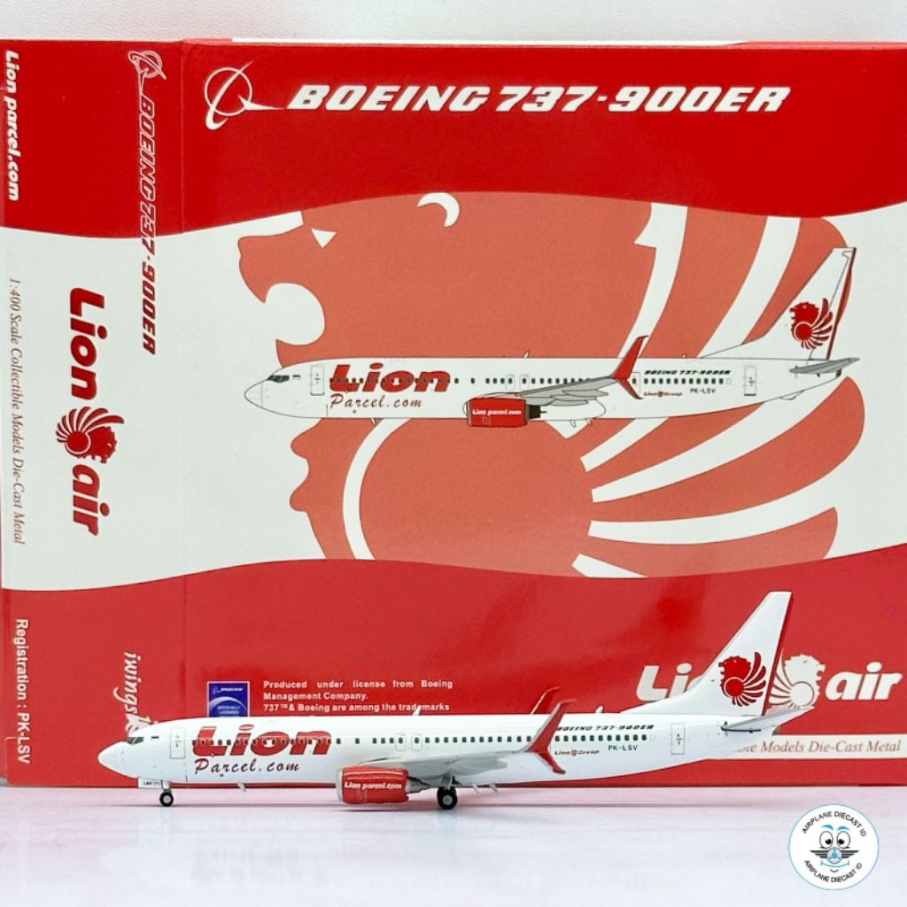 Diecast Pesawat 1/400 Lion Air Boeing B737-900ER SSW Split Scimitar Winglet PK-LSV iWings 1:400 Scal