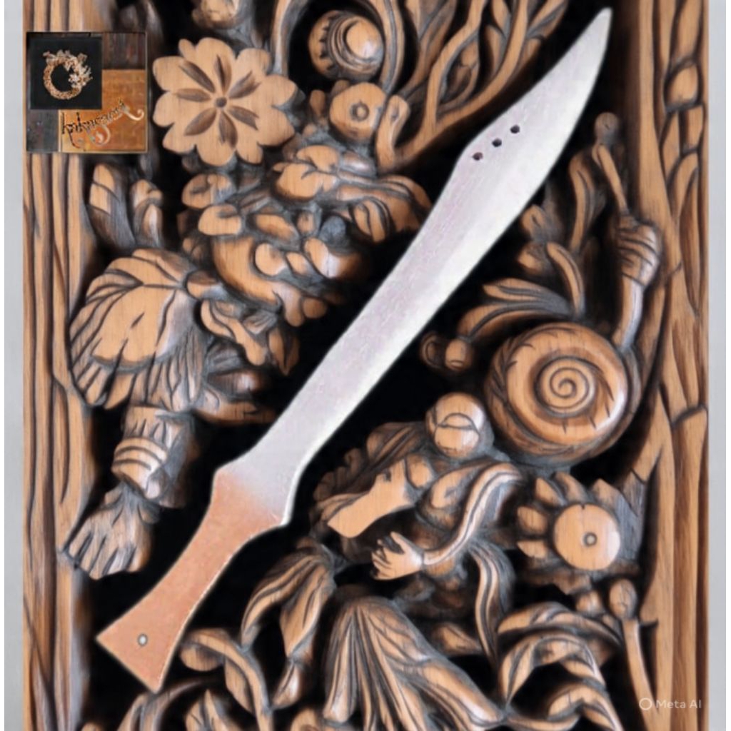 pedang mainan, bahan dari kayu,silver , panjang 65cm