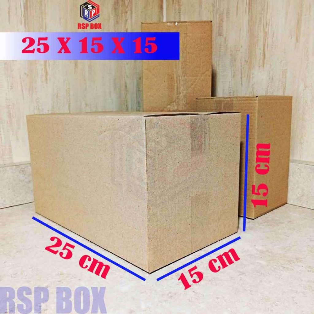 

Kardus packing ukuran 25x15x15 cm Karton box packaging murah