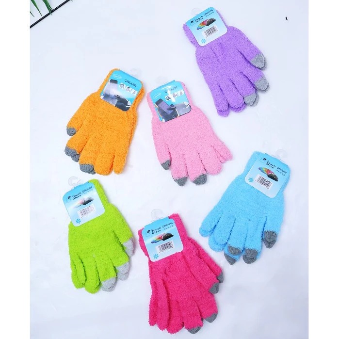 Sarung Tangan Bulu Wanita Sarung Tangan Motor Polos Bulu Wool