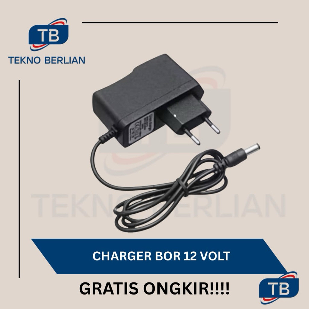 Adaptor Charger 12V Cas Mesin Bor Baterai Universal NRT PRO EDON JLD NANKAI 12 V