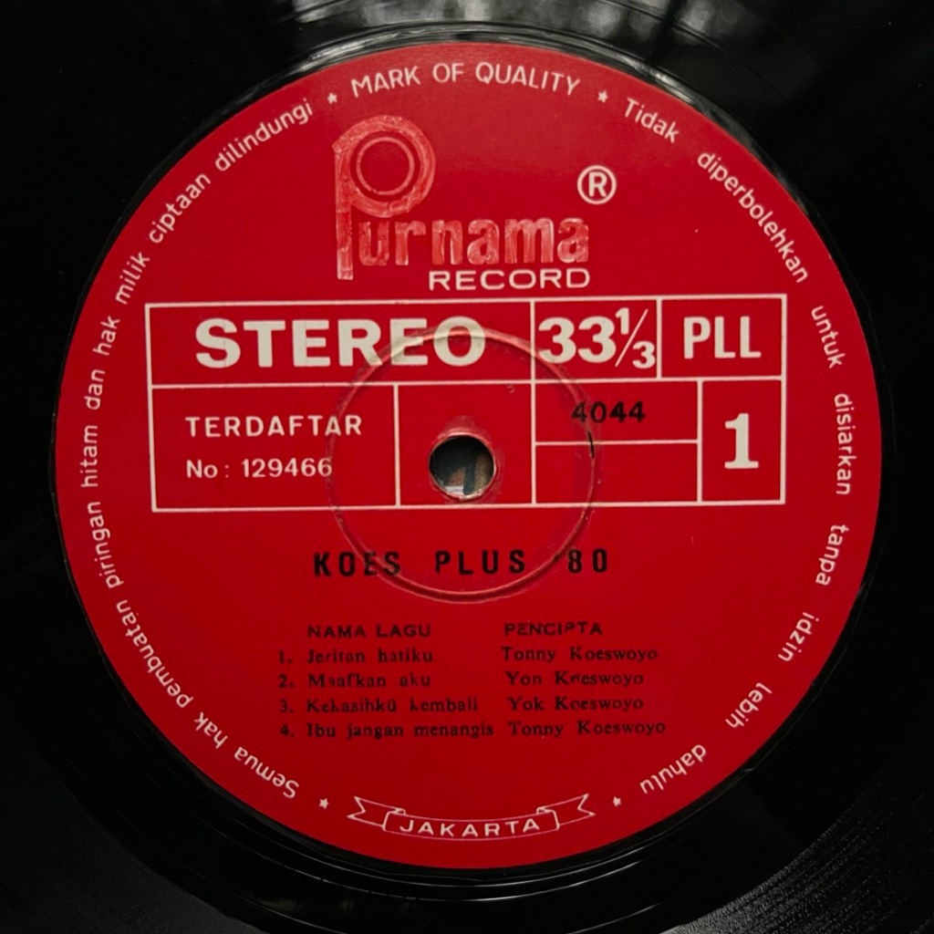 Piringan hitam vinyl - Koes Plus - 80