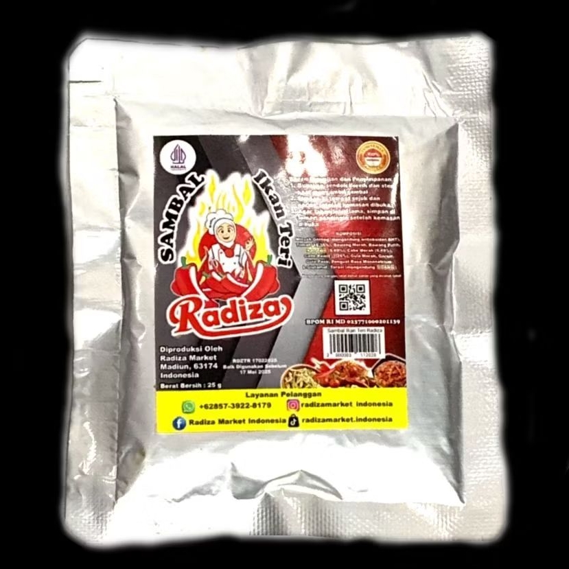 

Sambal Sachet Ikan Teri Radiza BPOM dan Halal