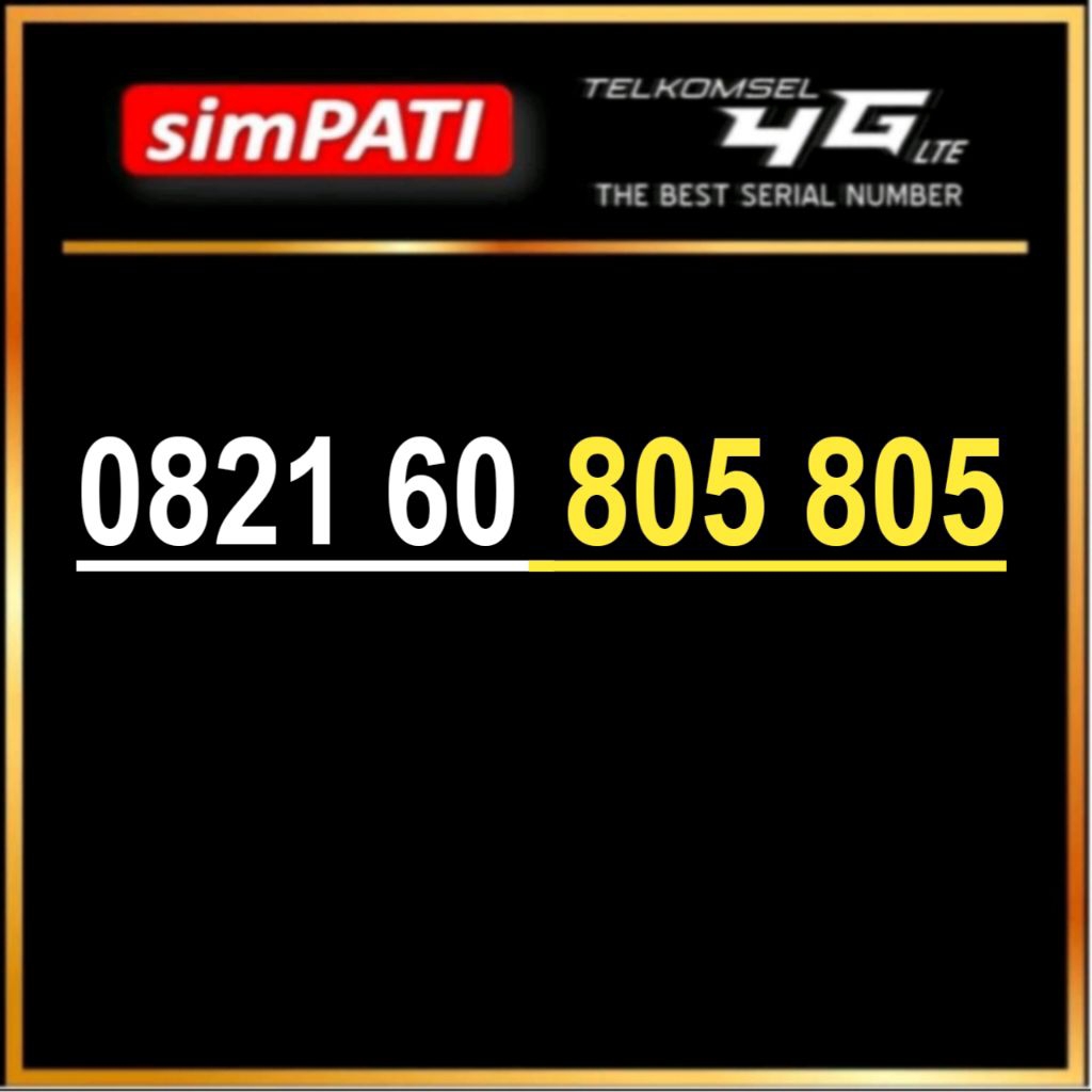 kartu Telkomsel cantik simpati angka 805 805 BOS BOS