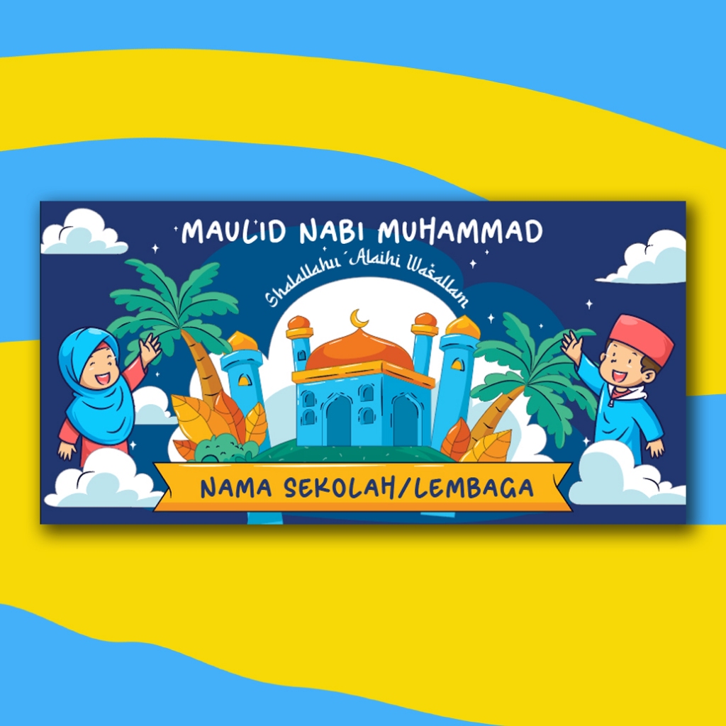 Spanduk Maulid Nabi Banner Maulid Nabi Custom