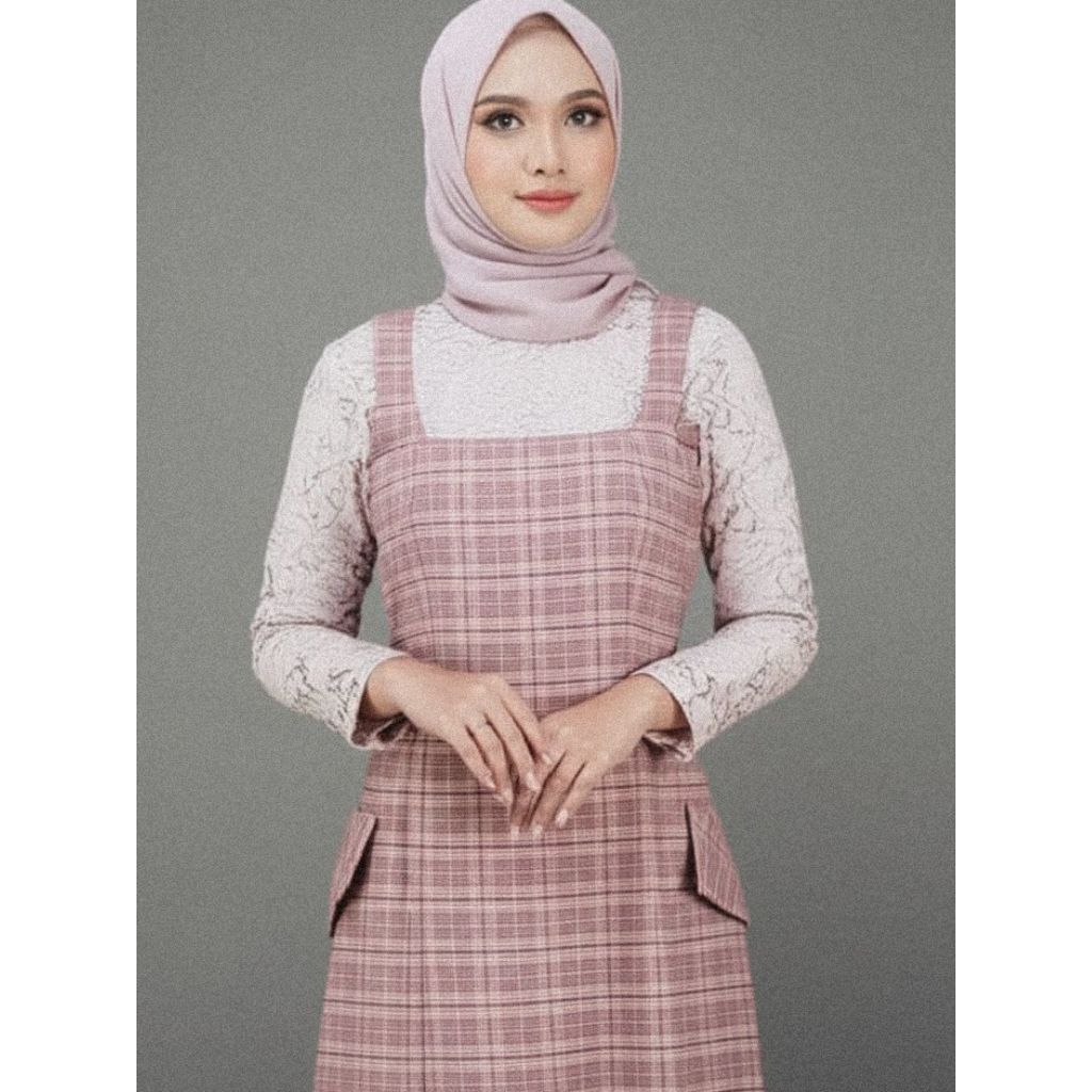 Gisella Midi Dress ( Tanpa Iner )  Tunik Midi Dress  Tunik Casual Tunik Midi Formal Tunik Midi Pesta