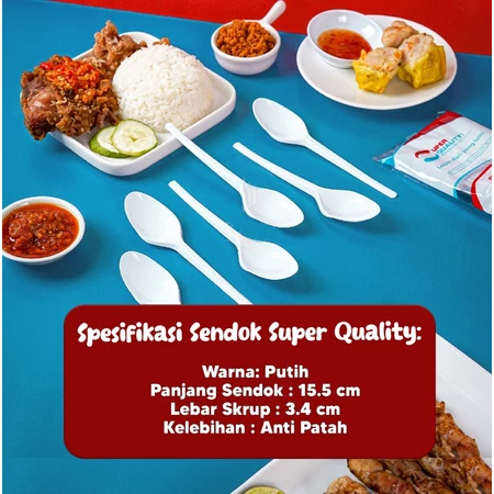 Sendok Makan Plastik - Sendok Makan - Sendok Plastik - Sendok Ekonomis - Sendok Sekali Pakai