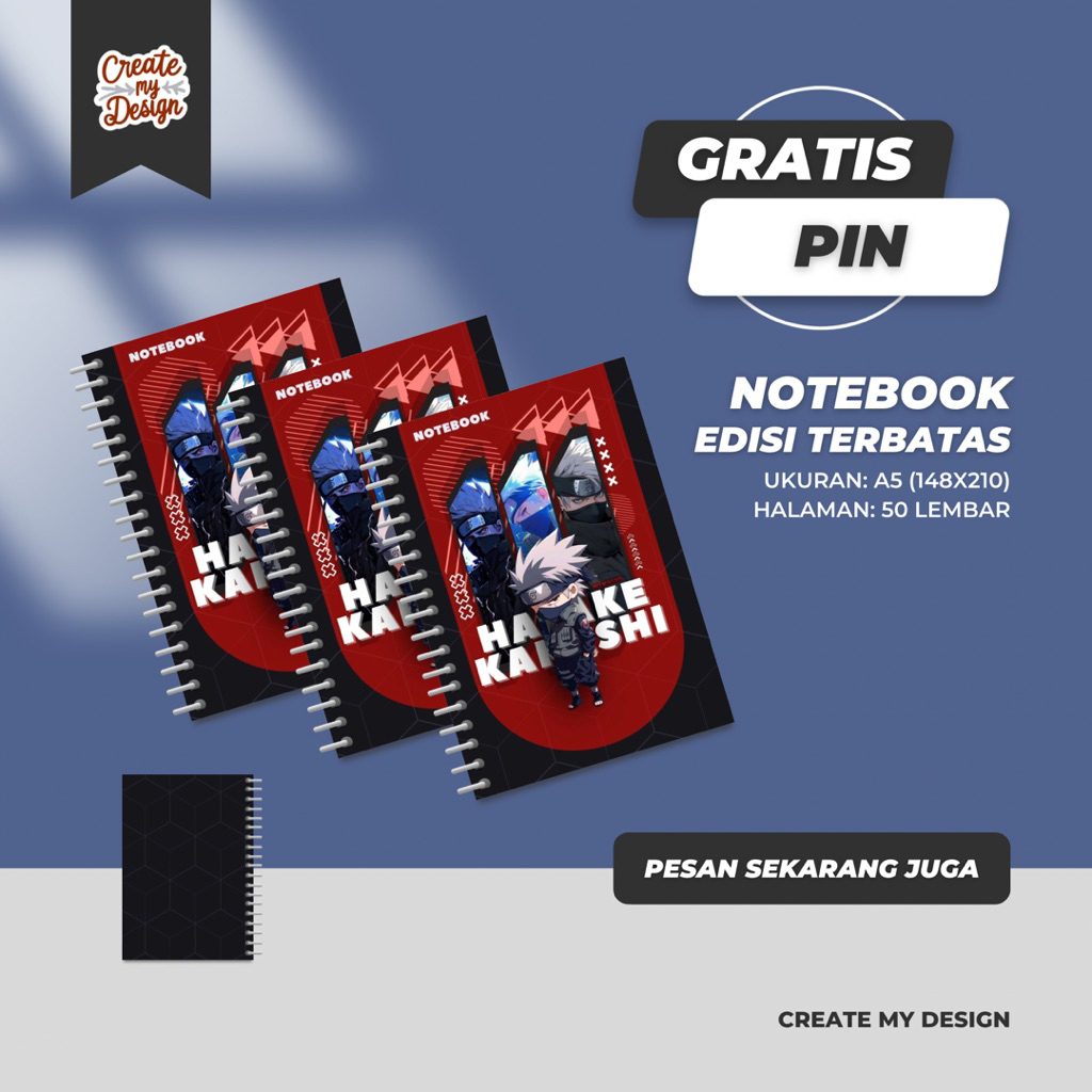 

Buku Jurnal Harian Notebook Naruto A5 Buku Catatan A5 Aesthetic Notebook Spiral isi Garis