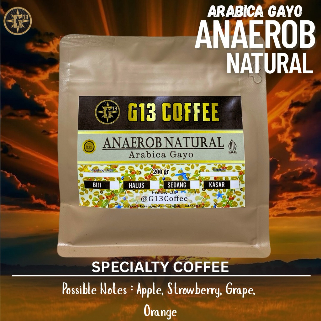 

KOPI GAYO NATURAL ANAEROB ARABICA ACEH ARABIKA ROASTED BEAN BIJI / BUBUK