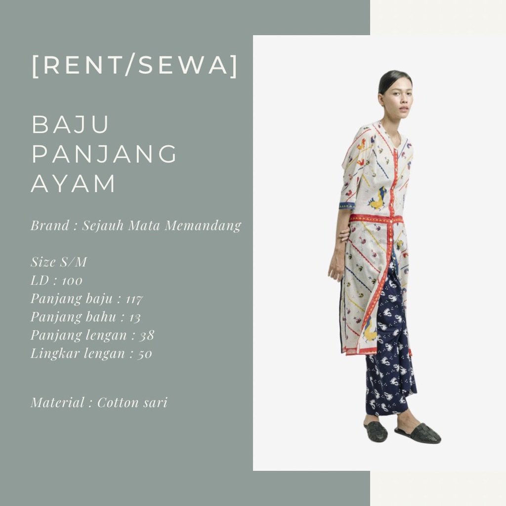 RENT/SEWA baju panjang ayam sejauh mata memandang SMM preloved second bekas murah