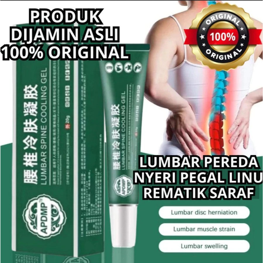 LUMBAR CREAM GEL OBAT PENGHILANG PEREDA NYERI SARAF KEJEPIT TULANG SENDI OTOT PEGAL REUMATIK MEMAR O
