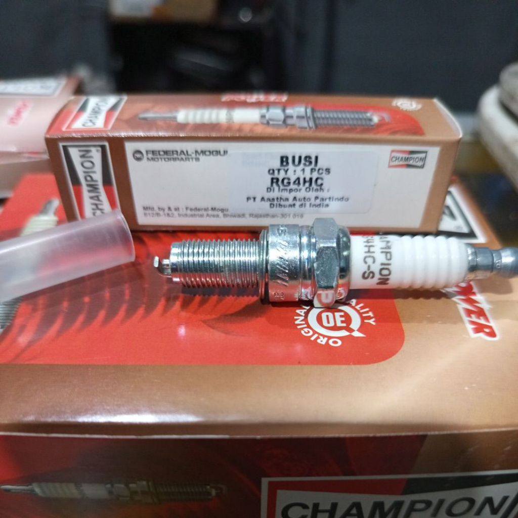 BUSI CHAMPION POWER RG4HC ORIGINAL KARISMA SUPRA 125 SERIES KARBU INJEKSI BEAT BEAT FI ESP VARIO 110