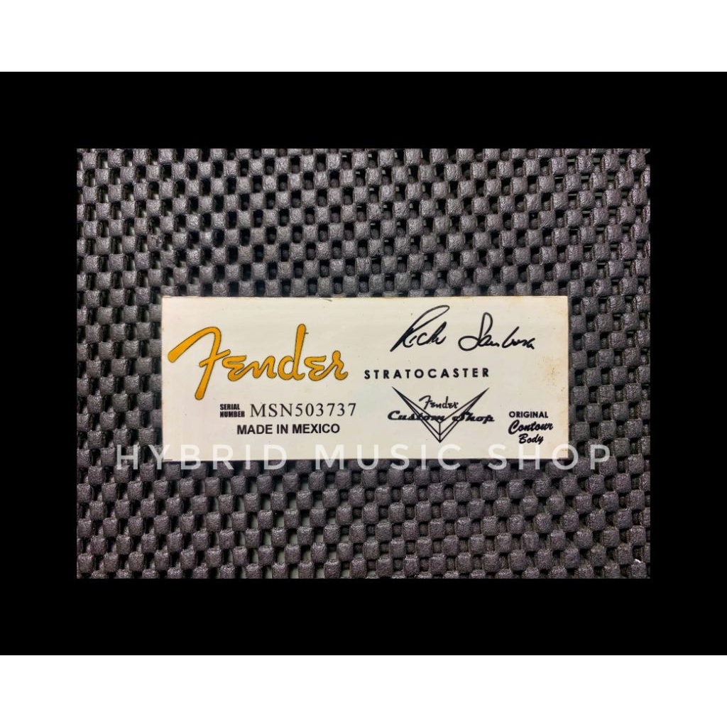 Decal Water Slide Fender Stratocaster Richie Samboraa Signature Mexico warna Kuning