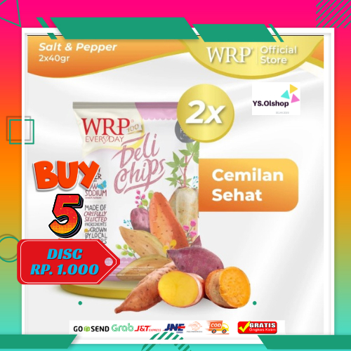 

BUNDLE isi 2 Pcs WRP Delichips Mix Roots 40g keripik No MSG Cemilan Umbian Sehat