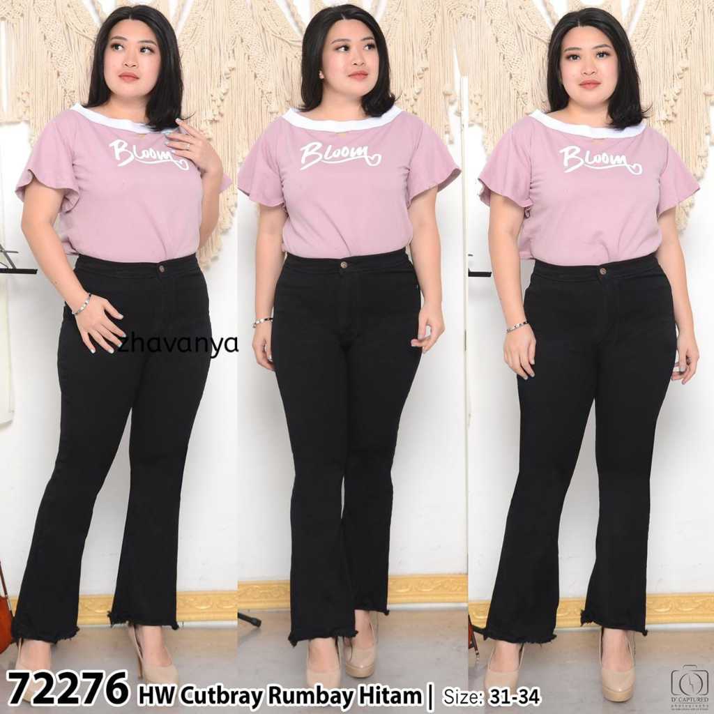 Celana Jeans Highwaist Cutbray Rawis Wanita-Celana Jeans Wanita Cutbray Rawis-Celana Jeans Cutbray W