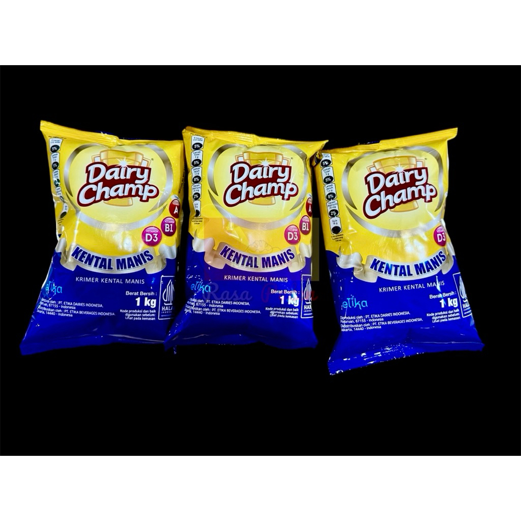 

DAIRY CHAMP BANTAL 1 kg . SKM Premium HALAL BPOM RI Kental Manis Serbaguna