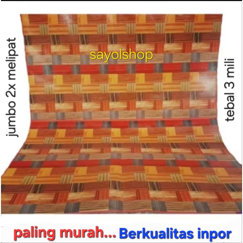 tikar atou karpet lantai plastik spon tahan air jumbo berkualitas inpor