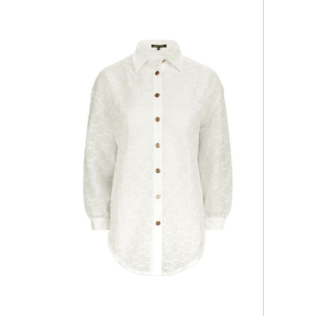 ‼️ SOLD ‼️ Buttonscarves Monogram Lace Shirt