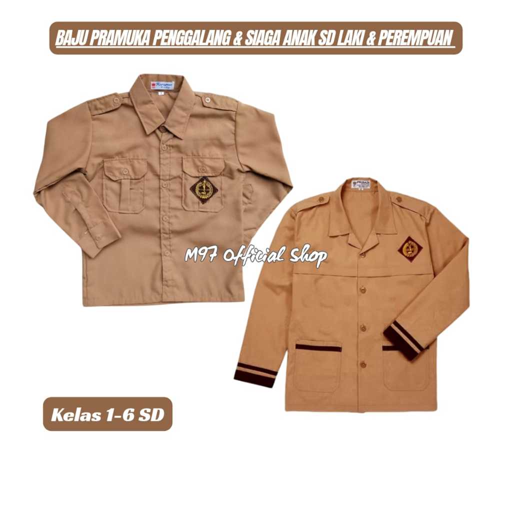 Seragam Pramuka Siaga Penggalang SD Anak Laki Laki - Baju Pramuka Siaga - Baju Pramuka Penggalang