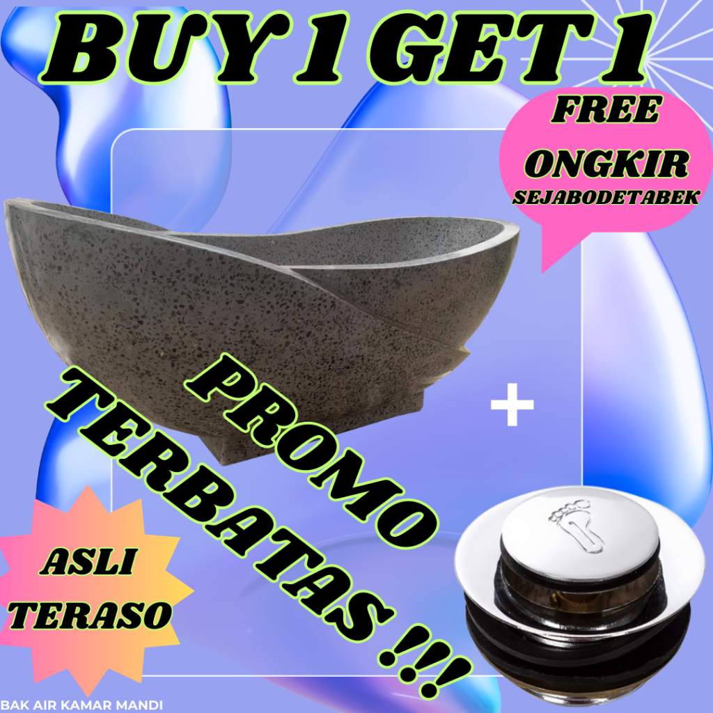 BATHTUB DEWASA | BATHTUB MURAH | BATHTUB TERRAZZO |BATHTUB MINIMALIS TULIP GREY | BAKAIRKAMARMANDI
