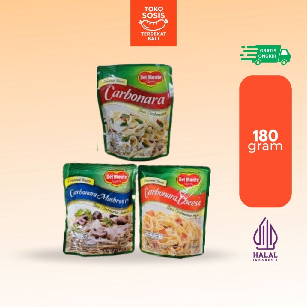 

Delmonte Saus Carbonara Keju Jamur 180 gram | Gourmet Sauce