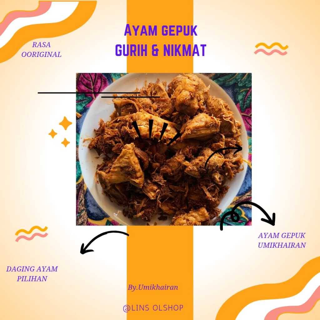 

Gepuk Ayam Gurih Original Nikmat