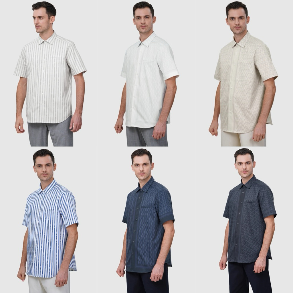 [baca deskripsi‼️] BUTTONSCARVES STRIPED MEN SHIRT LEENA MEN SHIRT DE FLEUR MEN SHIRT KEMEJA PRIA KE