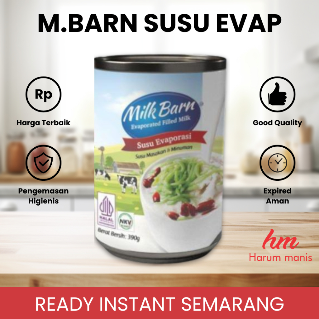 

Milk Barn Susu Evaporasi 390g Kaleng