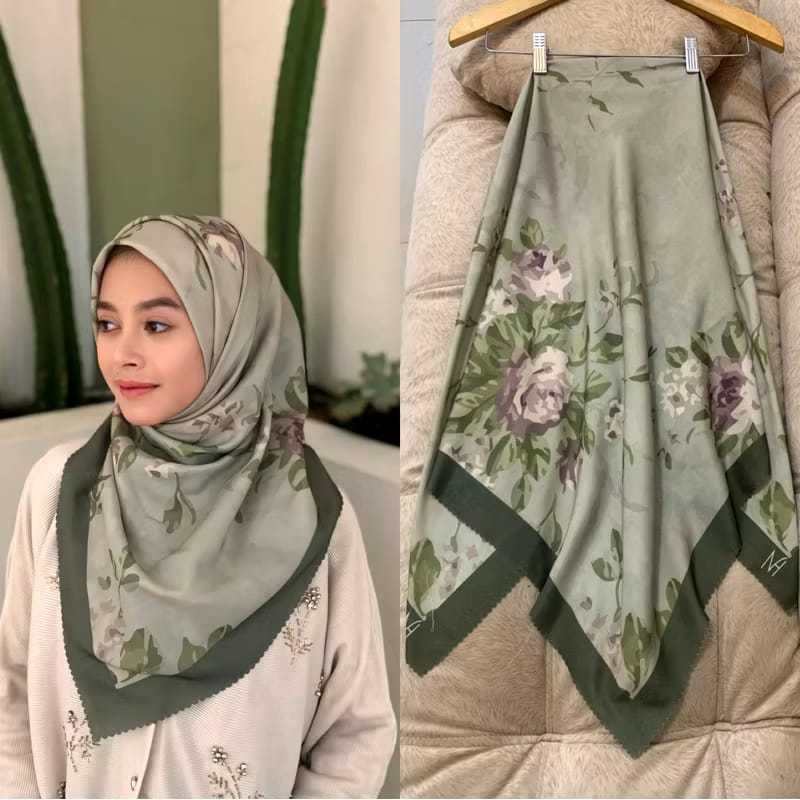 Hijab Voal Motif Hijab Segi 4 Voal Laser Cut Sage Series