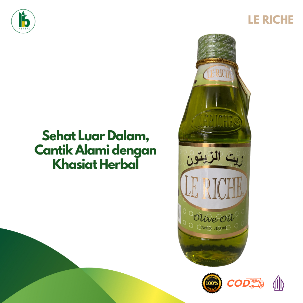 

Minyak Zaitun Le Riche 300ml Olive Oil / Minyak Zaitun - Atasi Asam Lambung, Jaga Jantung & Nutrisi Kulit