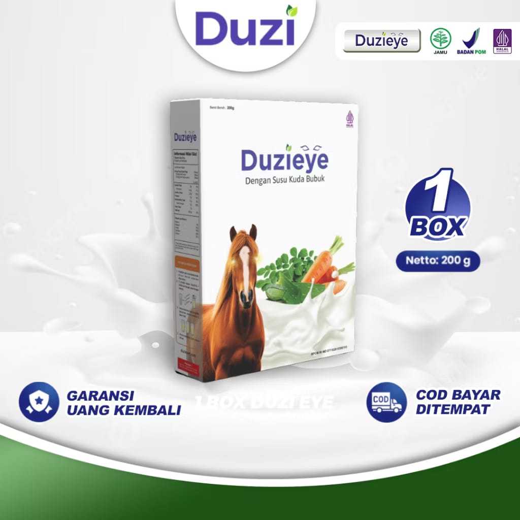 

Duzi Eye Susu Kuda Bubuk Untuk Nutrisi Dan Kesehatan Mata Original 200gram